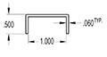 1.000 Inch (in) U-Channel (SG1000)