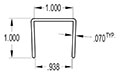 1.000 Inch (in) U-Channel (SG2513)