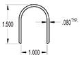 1.000 Inch (in) U-Channel (SG1985)