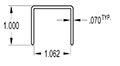 1.062 Inch (in) U-Channel (SG2033)