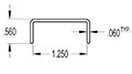 1.250 Inch (in) U-Channel (SG1329)