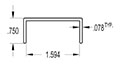 1.594 Inch (in) U-Channel (SG1353)