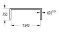 1.843 Inch (in) U-Channel (SG1354)