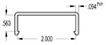 2.000 Inch (in) Barbed U-Channel (SG1523)