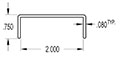 2.000 Inch (in) U-Channel (SG1304)