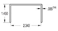 2.340 Inch (in) U-Channel (SG1551)