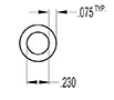 0.380 Inch (in) Outside Diameter (OD) and 0.230 Inch (In) Inside Diameter (ID) Tube Cover (SG2129)