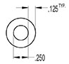 0.500 Inch (in) Outside Diameter (OD) and 0.250 Inch (In) Inside Diameter (ID) Tube Cover (SG2202)