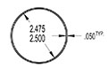 2.600 Inch (in) Outside Diameter (OD) and 2.500 Inch (In) Inside Diameter (ID) Tube Cover (SG2244)