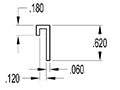 0.120 Inch (in) J-Channel (SG1222)