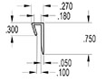 0.180 Inch (in) J-Channel (SG2301)