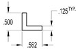 0.562 x 0.500 Inch (in) Angle (SG2078)