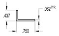 0.750 x 0.437 Inch (in) Angle (SG2462)