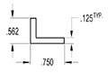 0.750 x 0.562 Inch (in) Angle (SG2079)