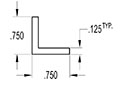 0.750 x 0.750 Inch (in) Angle (SG1143)