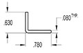 0.780 x 0.630 Inch (in) Angle (SG2409)