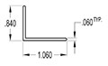 1.060 x 0.840 Inch (in) Angle (SG1527)