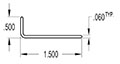 1.500 x 0.500 Inch (in) Angle (SG2137)