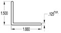 1.880 x 1.500 Inch (in) Angle (SG2511)