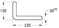 2.000 x 1.250 Inch (in) Angle (SG1736)