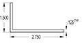 2.750 x 1.500 Inch (in) Angle (SG1421)