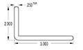 3.000 x 2.000 Inch (in) Angle (SG1737)