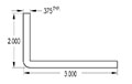 3.000 x 2.000 Inch (in) Angle (SG1276)