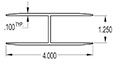 1.250 Inch (in) H-Channel (SG1444)