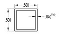 0.500 x 0.500 Inch (in) Tube (SG2222)