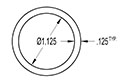 1.375 Inch (in) Outside Diameter (OD) and 1.125 Inch (In) Inside Diameter (ID) Tube (SG1818)