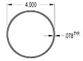 4.000 Inch (in) Outside Diameter (OD) and 3.750 Inch (In) Inside Diameter (ID) Tube (SG2592)