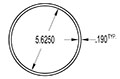 6.005 Inch (in) Outside Diameter (OD) and 5.625 Inch (In) Inside Diameter (ID) Tube (SG1798)