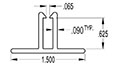 0.187 Inch (in) Divider Clip (SG1961)