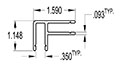 5 to 6 Millimeter (mm) Snap-on Corner (SG1465)