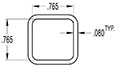 0.750 x 0.750 Inch (in) Inside Diameter (ID) Tube (SG1874)