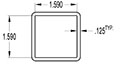 1.500 x 1.500 Inch (in) Cover (SG1422)