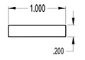 1.000 Inch (in) Flat Strip (SG2553)