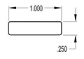 1.000 Inch (in) Flat Strip (SG2566)