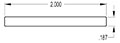 2.000 Inch (in) Flat Strip (SG2484)