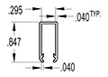 5 Millimeter (mm) Snap-on U-Channel (SG1263)