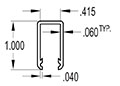 8 Millimeter (mm) Snap-on U-Channel (SG1342)