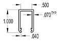 10 Millimeter (mm) Snap-on U-Channel (SG1300)