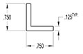 0.750 x 0.750 Inch (in) Angle (SG1143A)