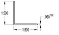 1.500 x 1.500 Inch (in) Angle (SG1372A)