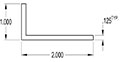 2.000 x 1.000 Inch (in) Angle (SG1335A)